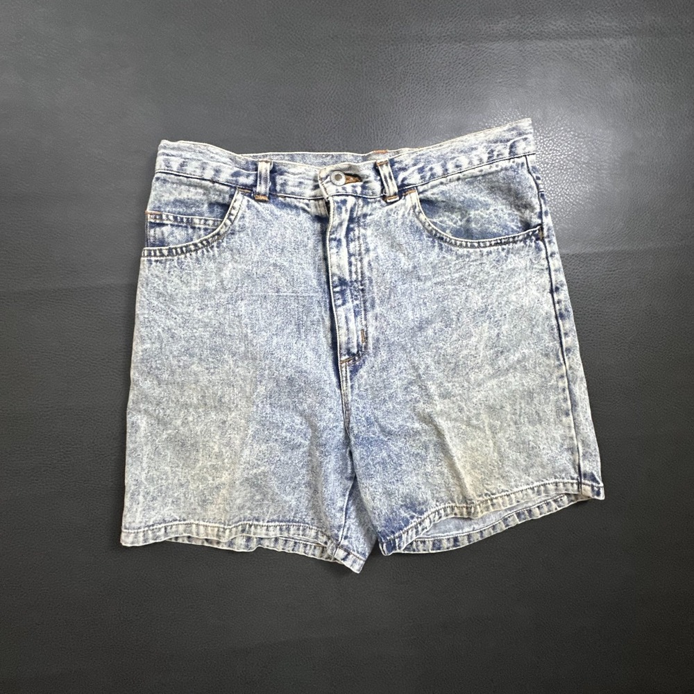 Vintage Street Wise Shorts Mens 32 Blue Acid Wash Denim 1990s Y2k Retro 5.5"